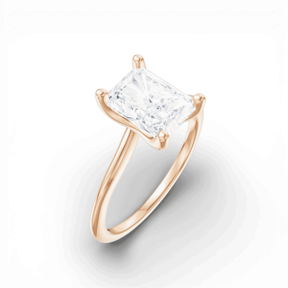 18kt rose gold/radiant/perspective