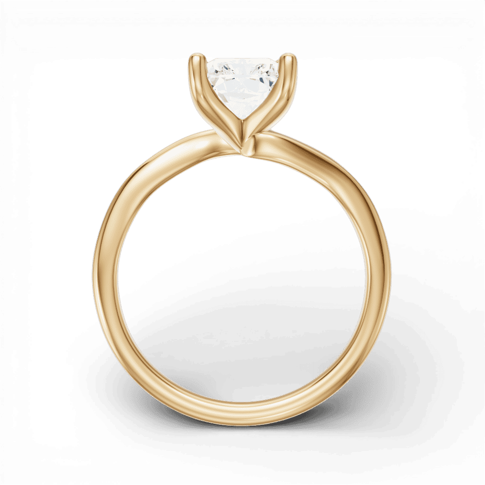 14kt yellow gold/18kt yellow gold/radiant/front