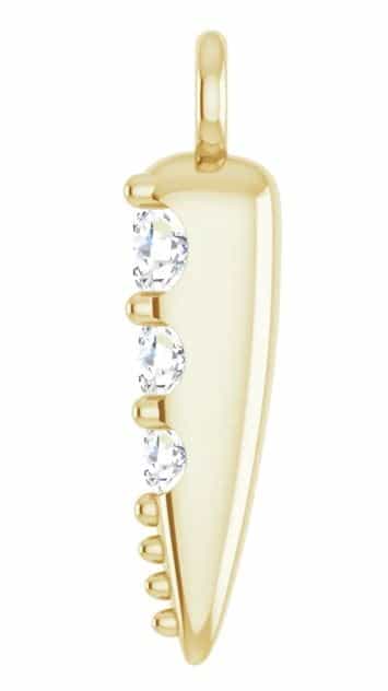 14kt yellow gold/side