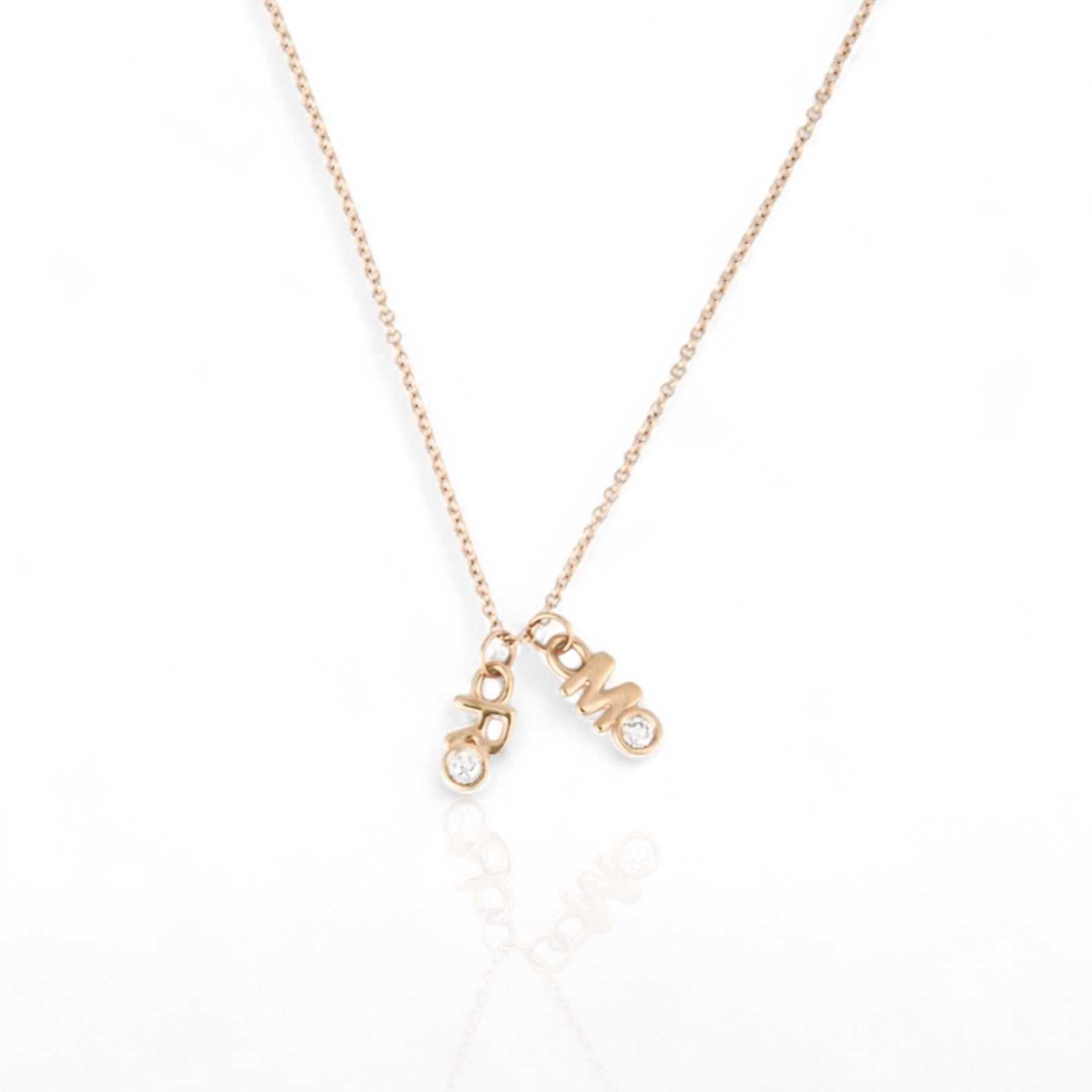 14kt yellow gold/14kt white gold/Necklace - 16-18" Adjustable/Necklace - 18-21" Adjustable/perspective