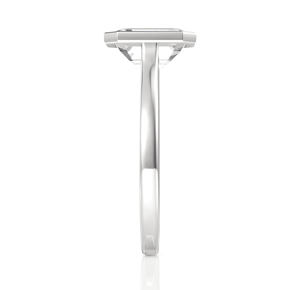 14kt white gold/18kt white gold/platinum/emerald/side