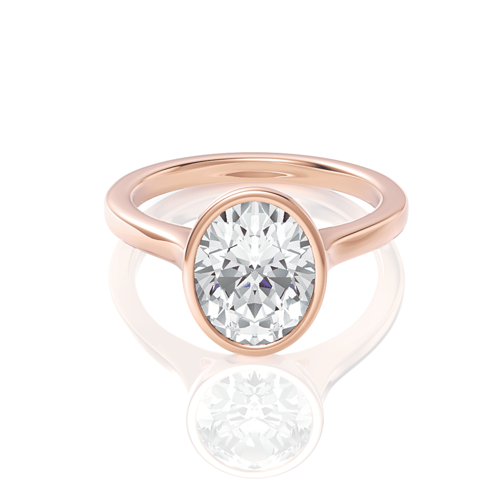 18kt rose gold/oval/top