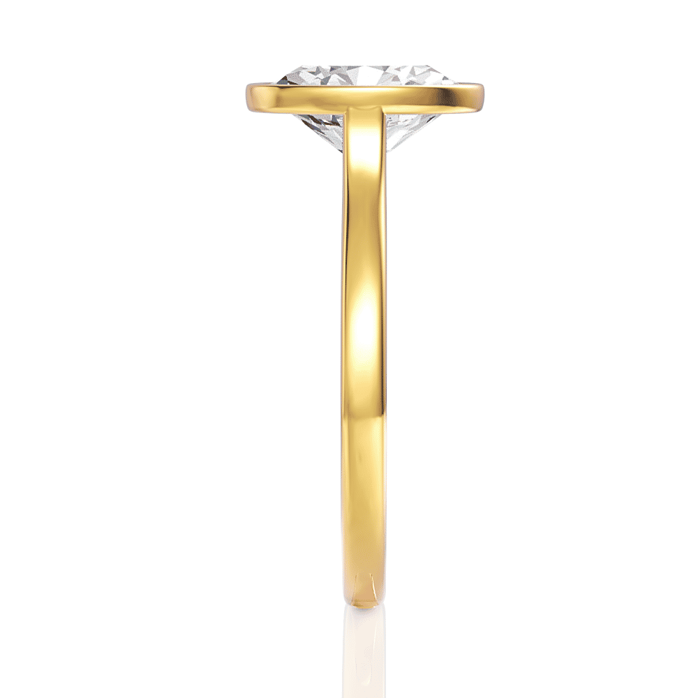 18kt yellow gold/oval/side