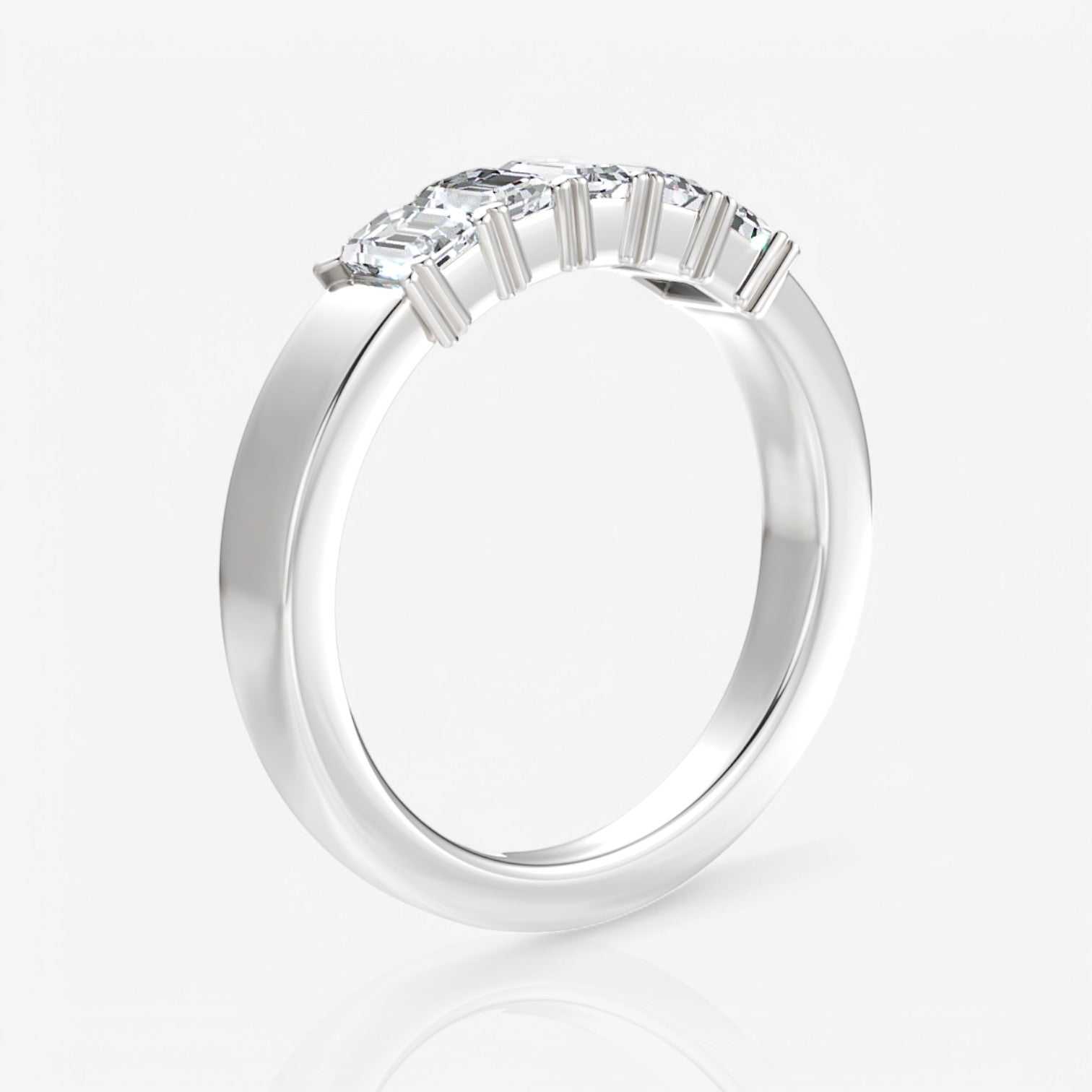 14kt white gold/18kt white gold/platinum/0.50/side