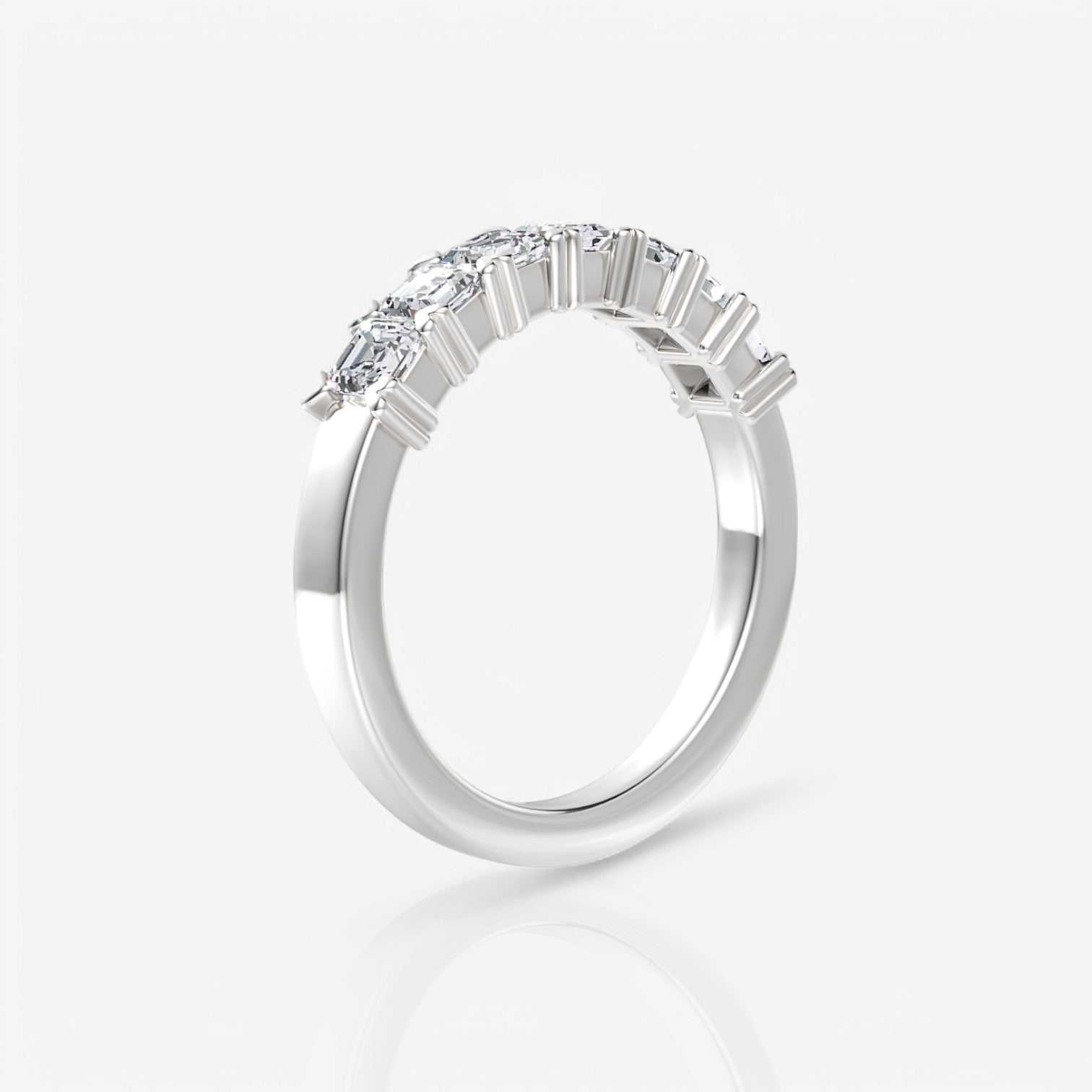 14kt white gold/18kt white gold/platinum/0.50/side