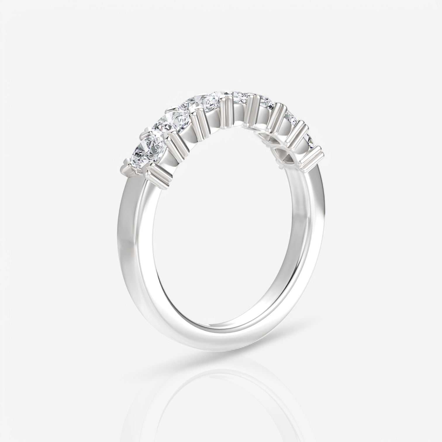 14kt white gold/18kt white gold/platinum/0.50/side