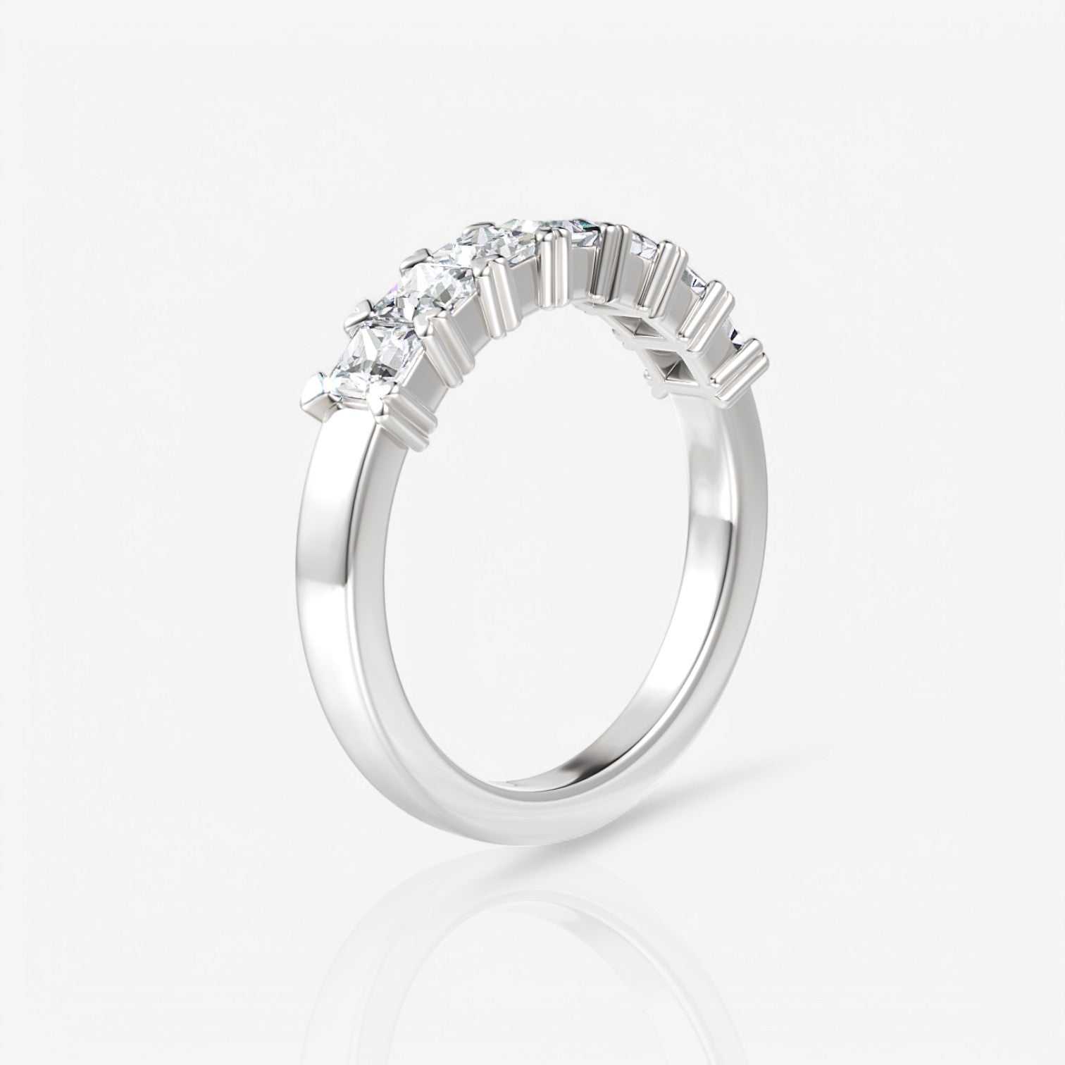 14kt white gold/18kt white gold/platinum/0.50/side