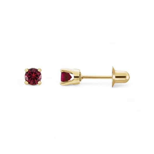14kt yellow gold/January - Garnet/top