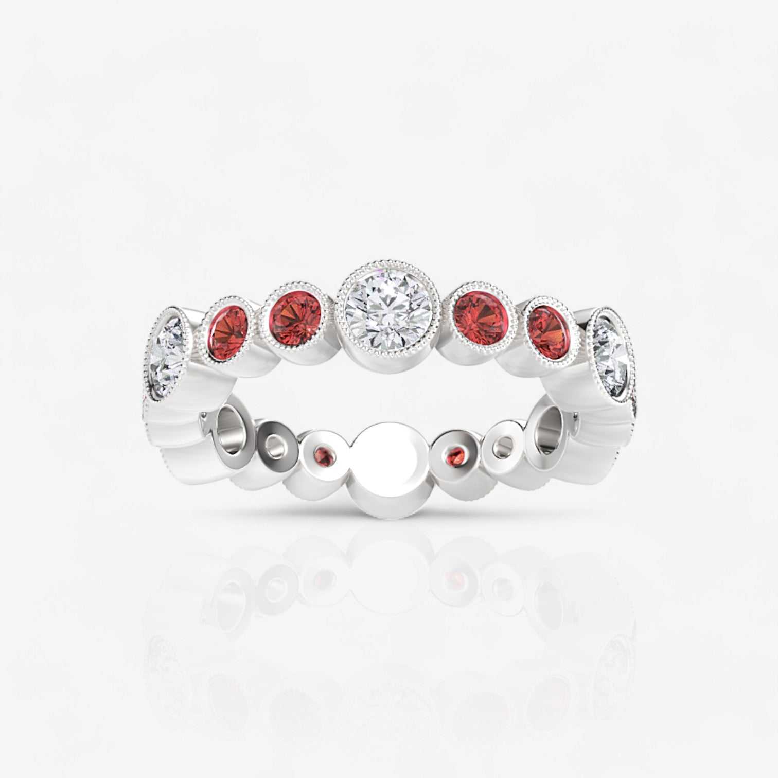 14kt white gold/18kt white gold/platinum/1.35/top