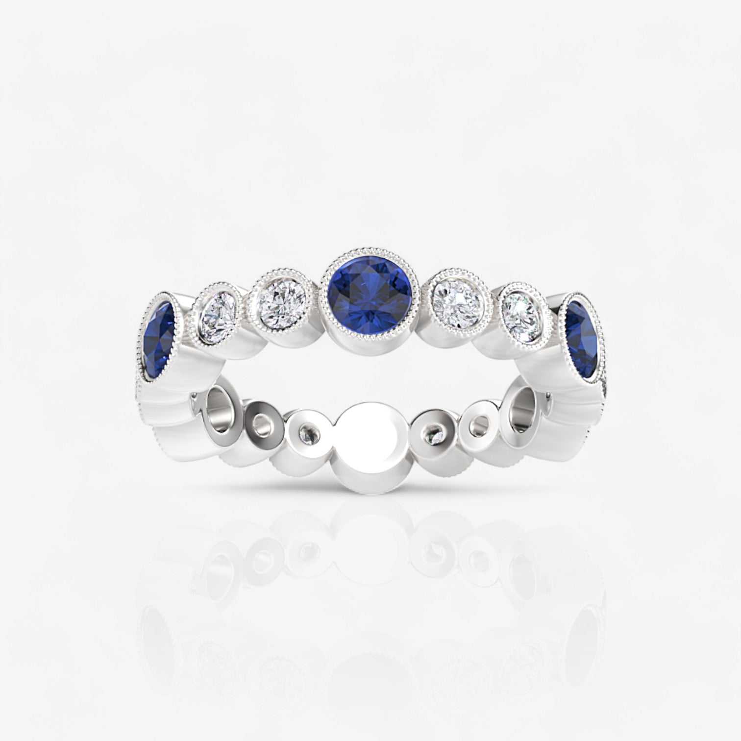 14kt white gold/18kt white gold/platinum/1.35/top