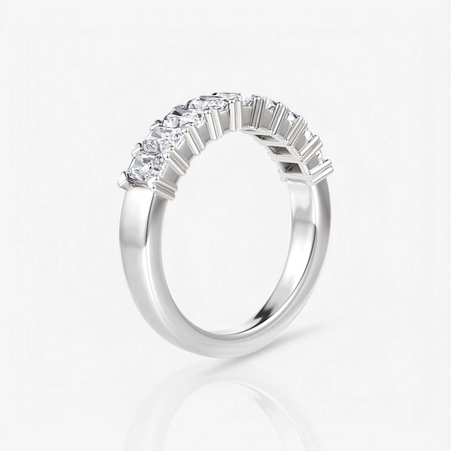 14kt white gold/18kt white gold/platinum/1.00/side