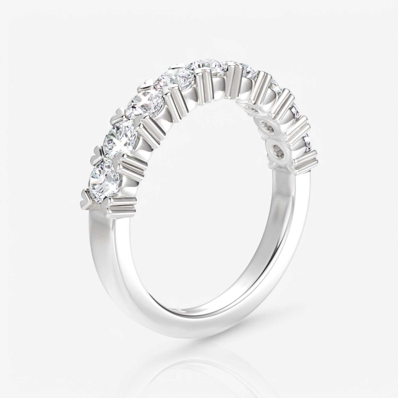 14kt white gold/18kt white gold/platinum/1.00/side