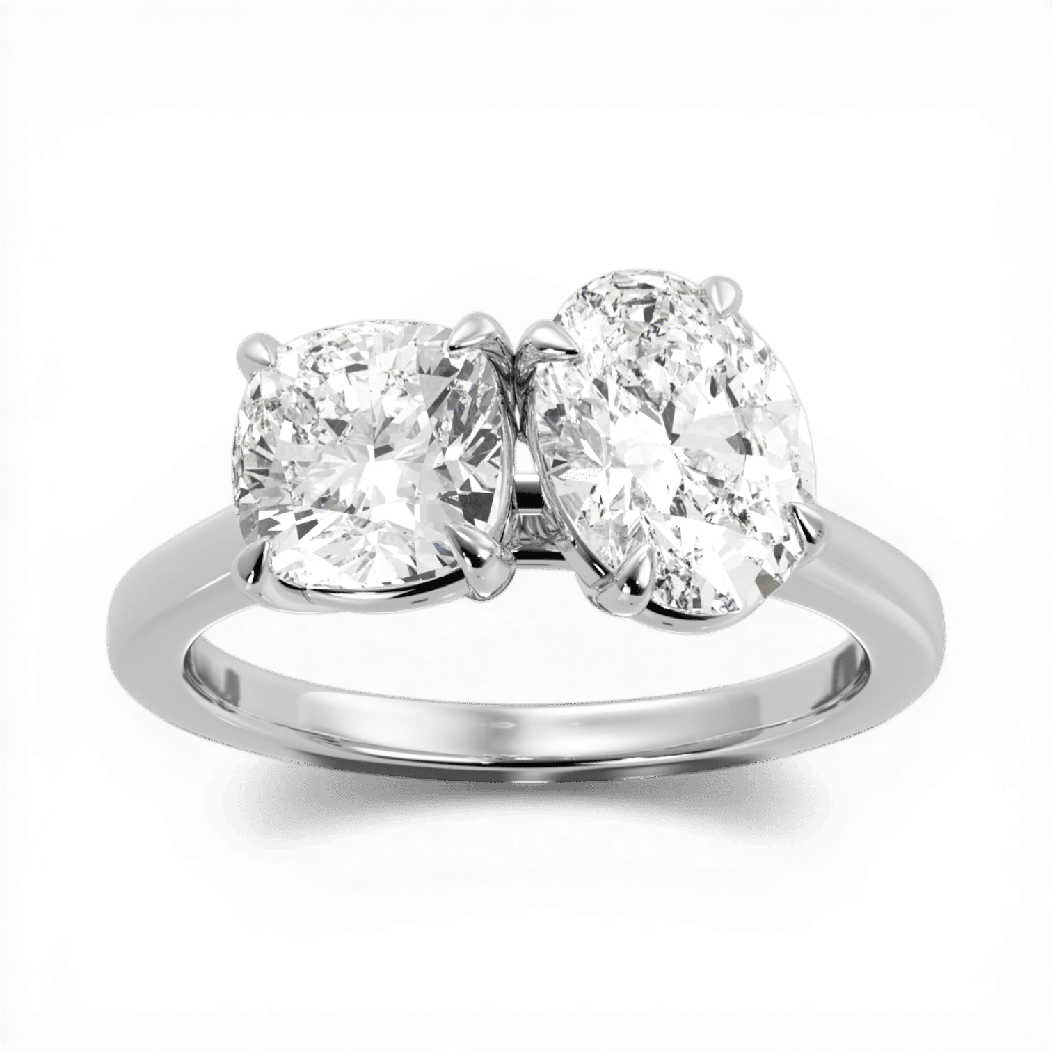 14kt white gold/18kt white gold/platinum/side