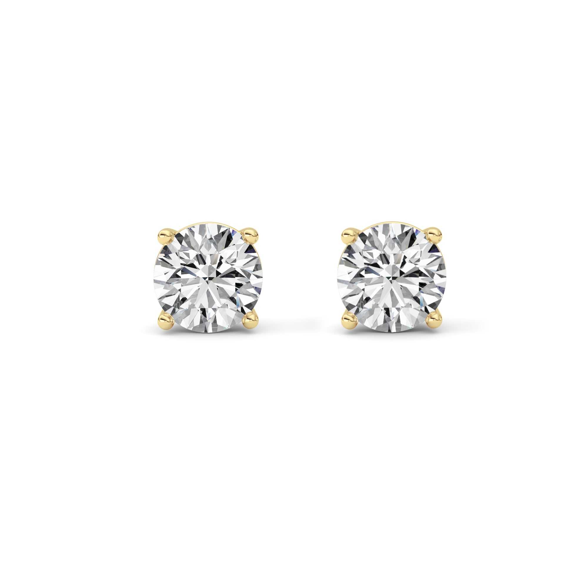 14kt yellow gold/3.00/screw-back/front