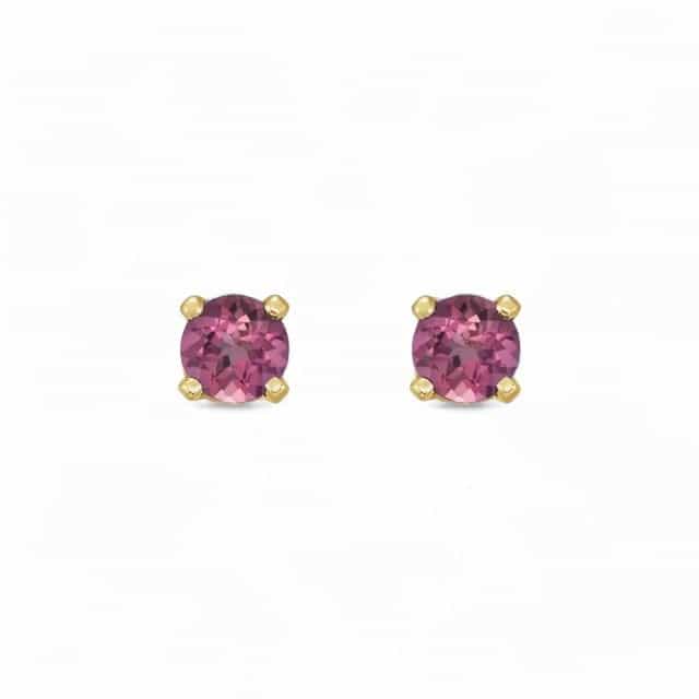 14kt yellow gold/October - Pink Tourmaline/side