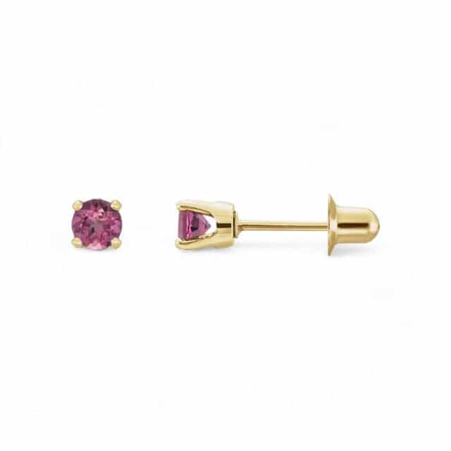 14kt yellow gold/October - Pink Tourmaline/top