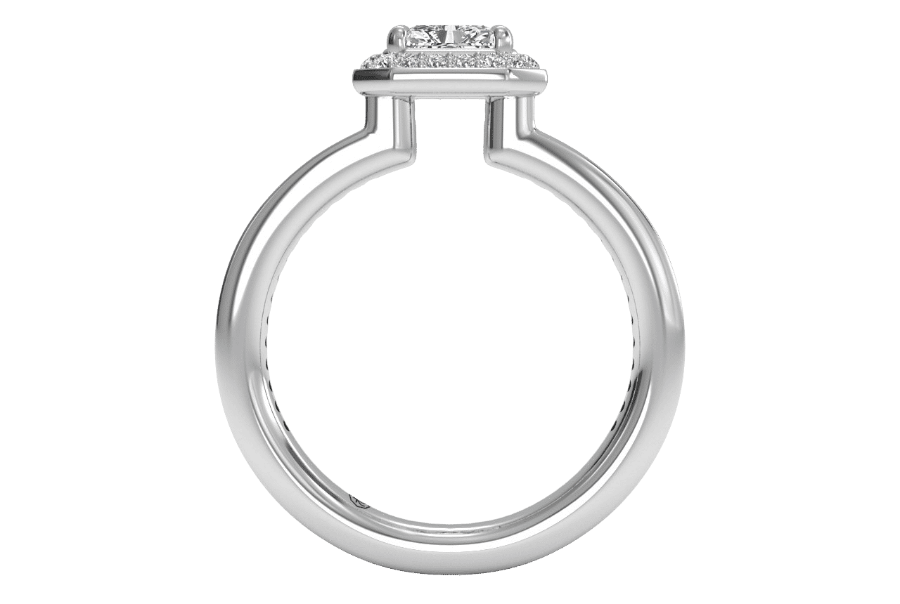 14kt white gold/radiant/front