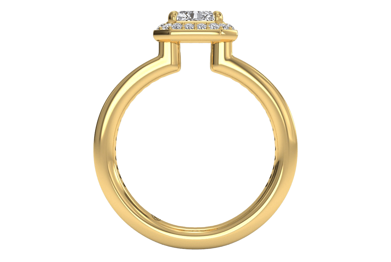 18kt yellow gold/radiant/front