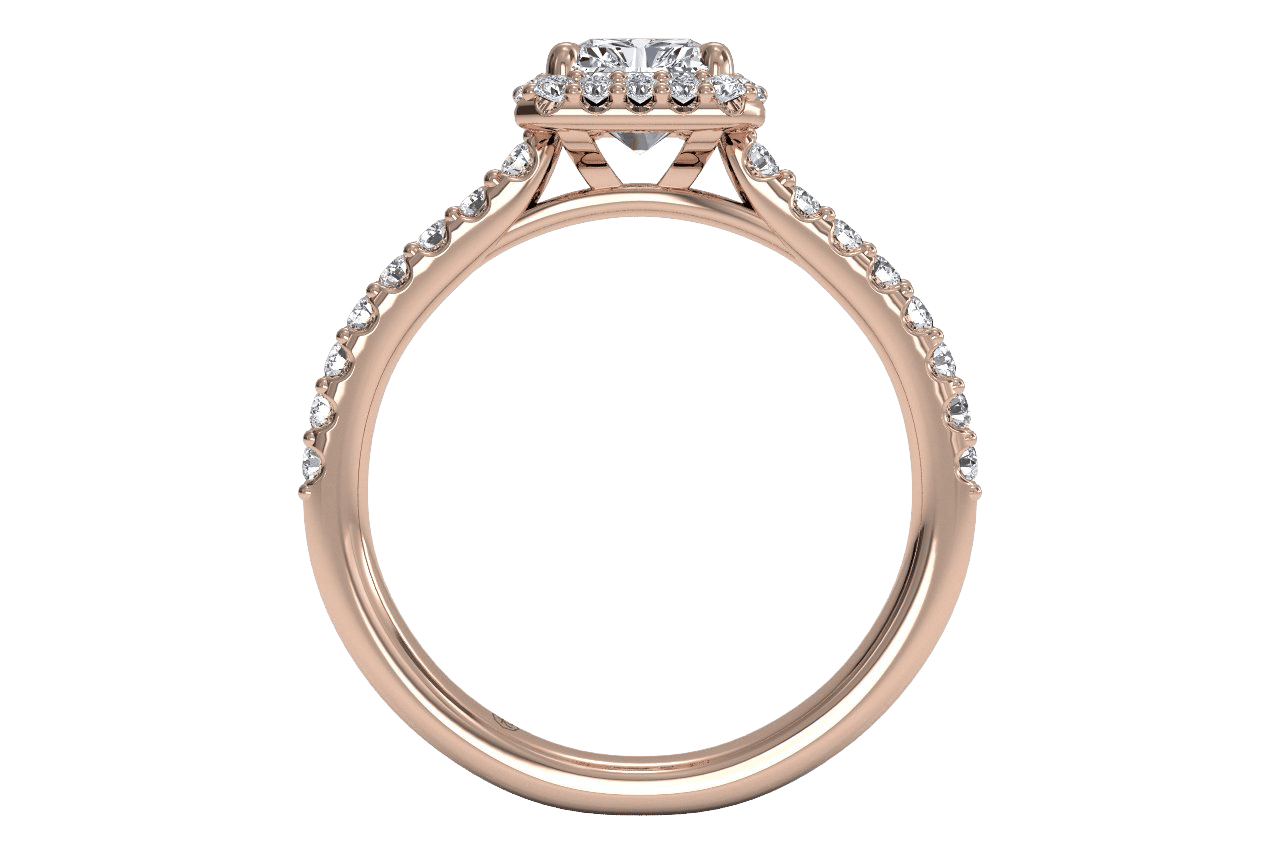 18kt Rose Gold / Radiant / Front