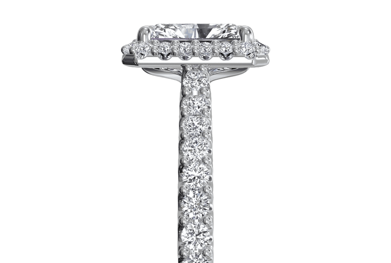 14kt white gold/18kt white gold/platinum/emerald/radiant/side
