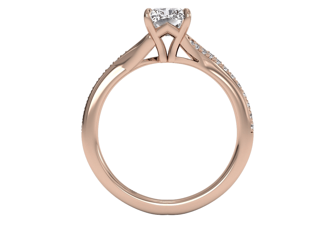 18kt Rose Gold / Radiant / Front