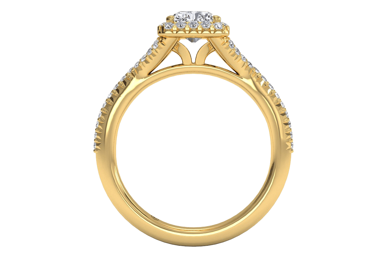 18kt yellow gold/radiant/front