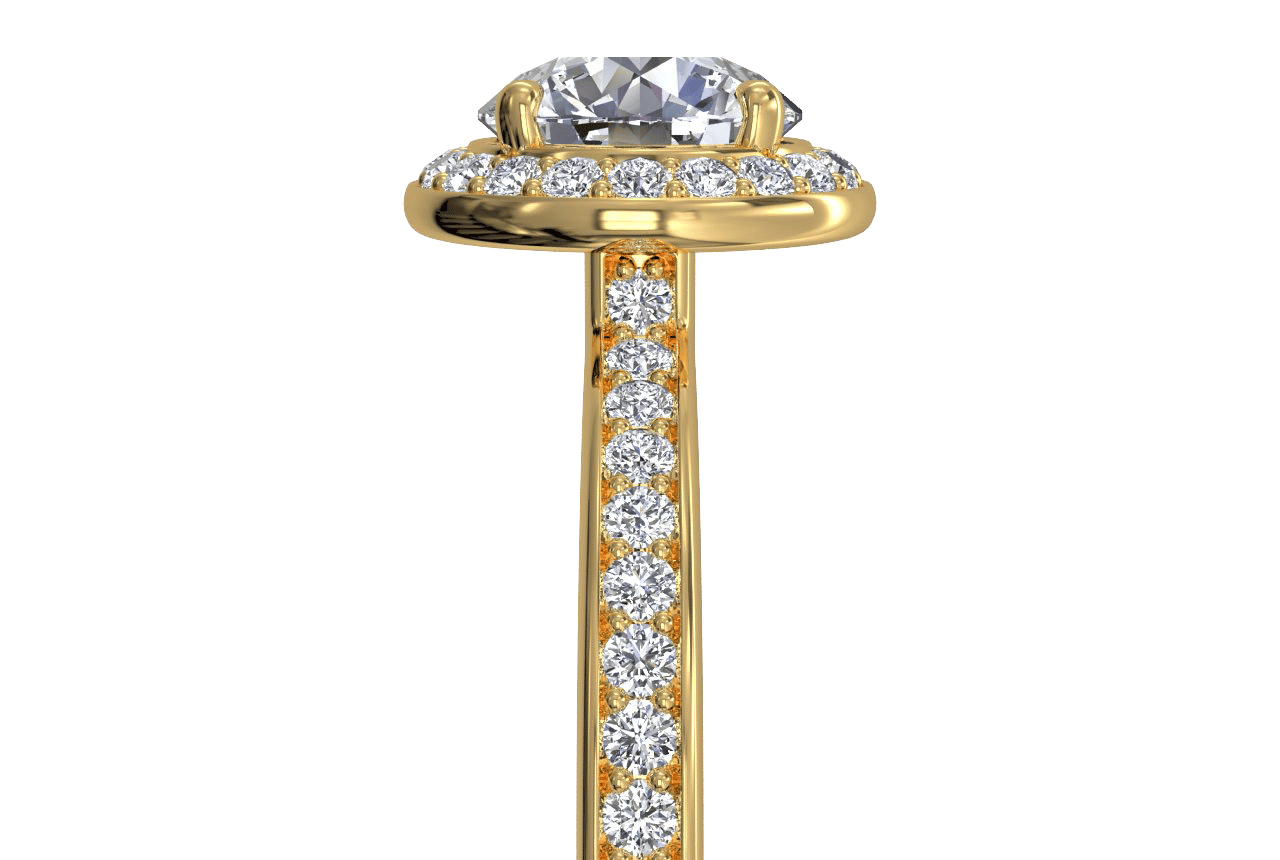 18kt yellow gold/round/side