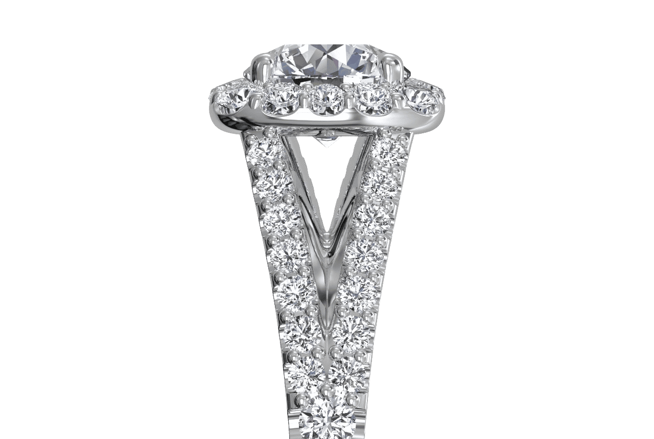 14kt white gold/18kt white gold/platinum/round/side