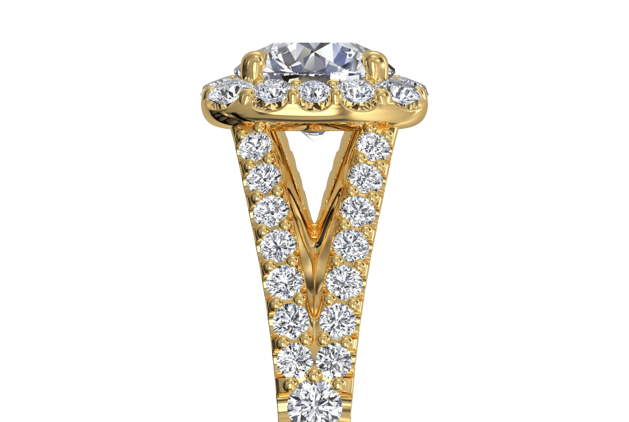 18kt yellow gold/round/side
