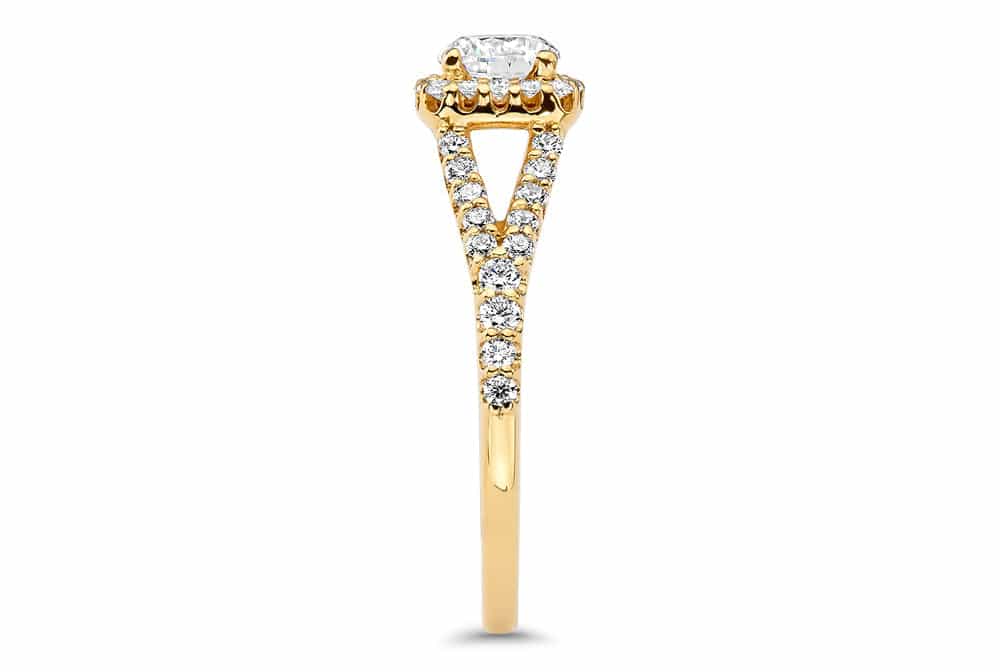 18kt yellow gold/round/side