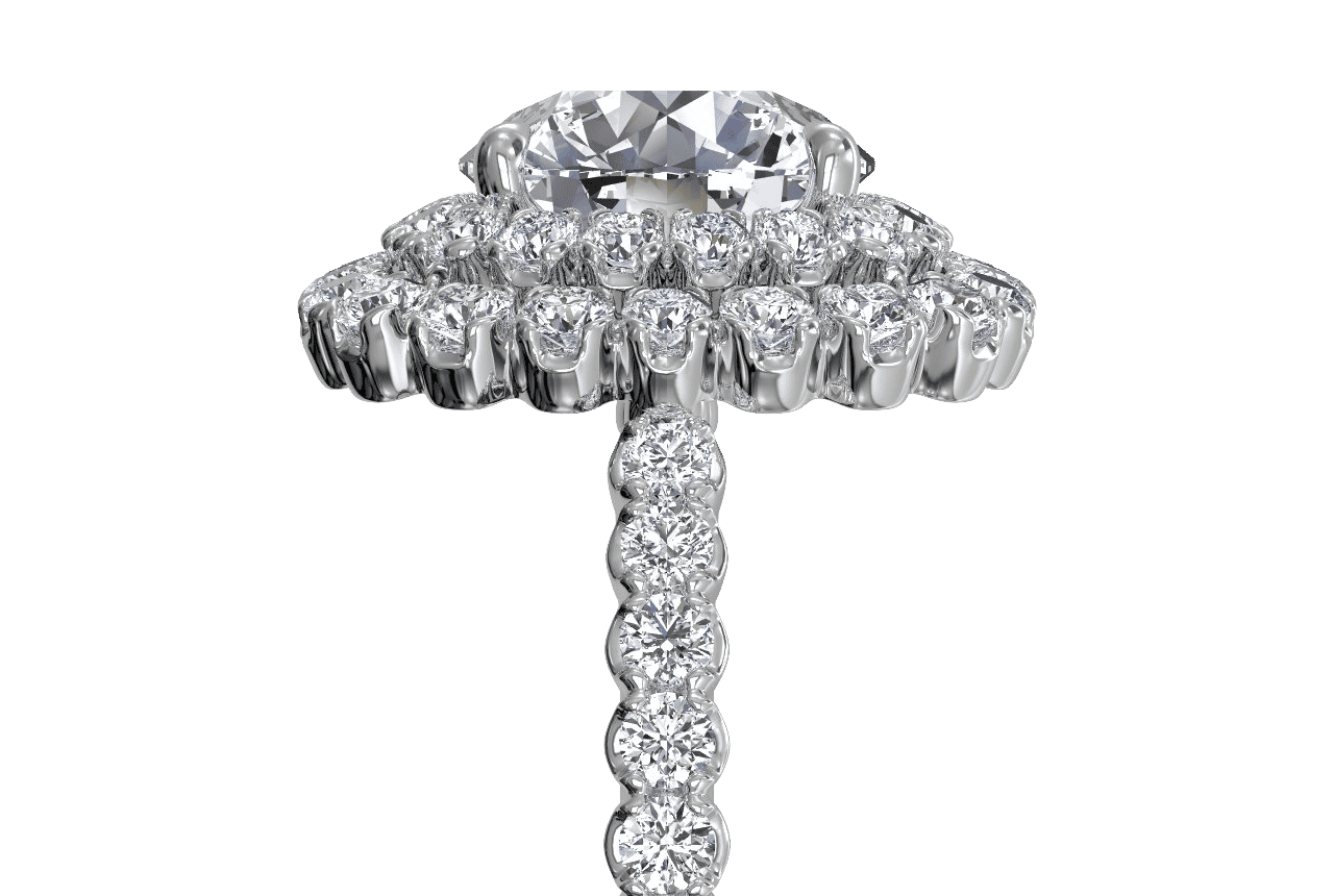 14kt White Gold / Round / Side