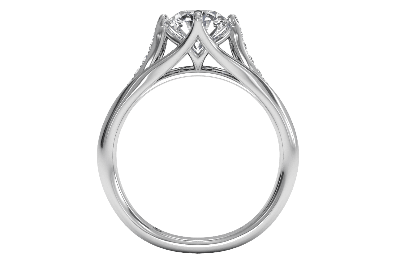 14kt white gold/18kt white gold/platinum/round/front