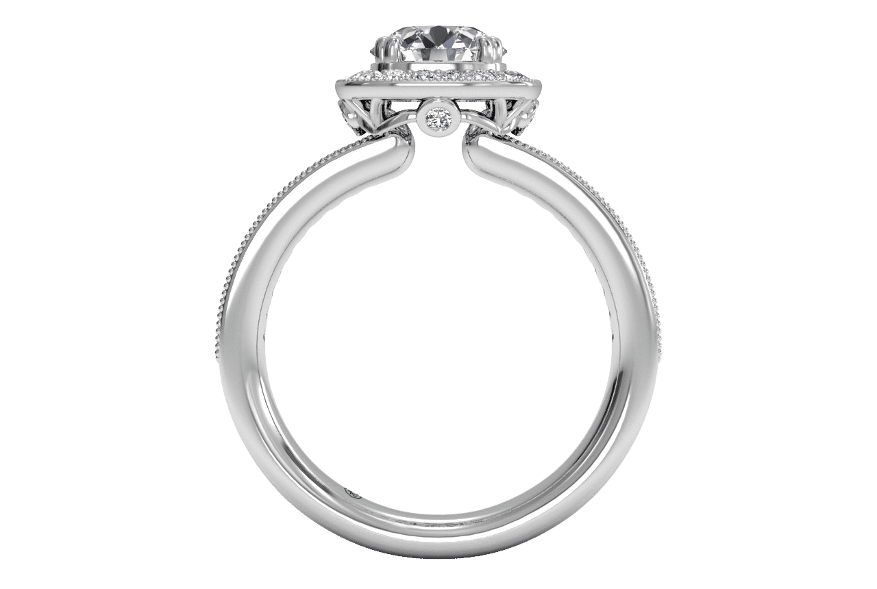 14kt white gold/18kt white gold/platinum/round/front