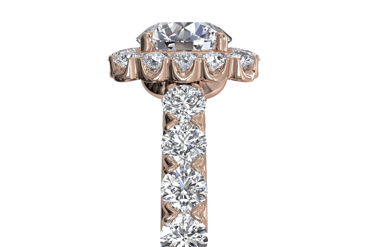 18kt rose gold/round/side
