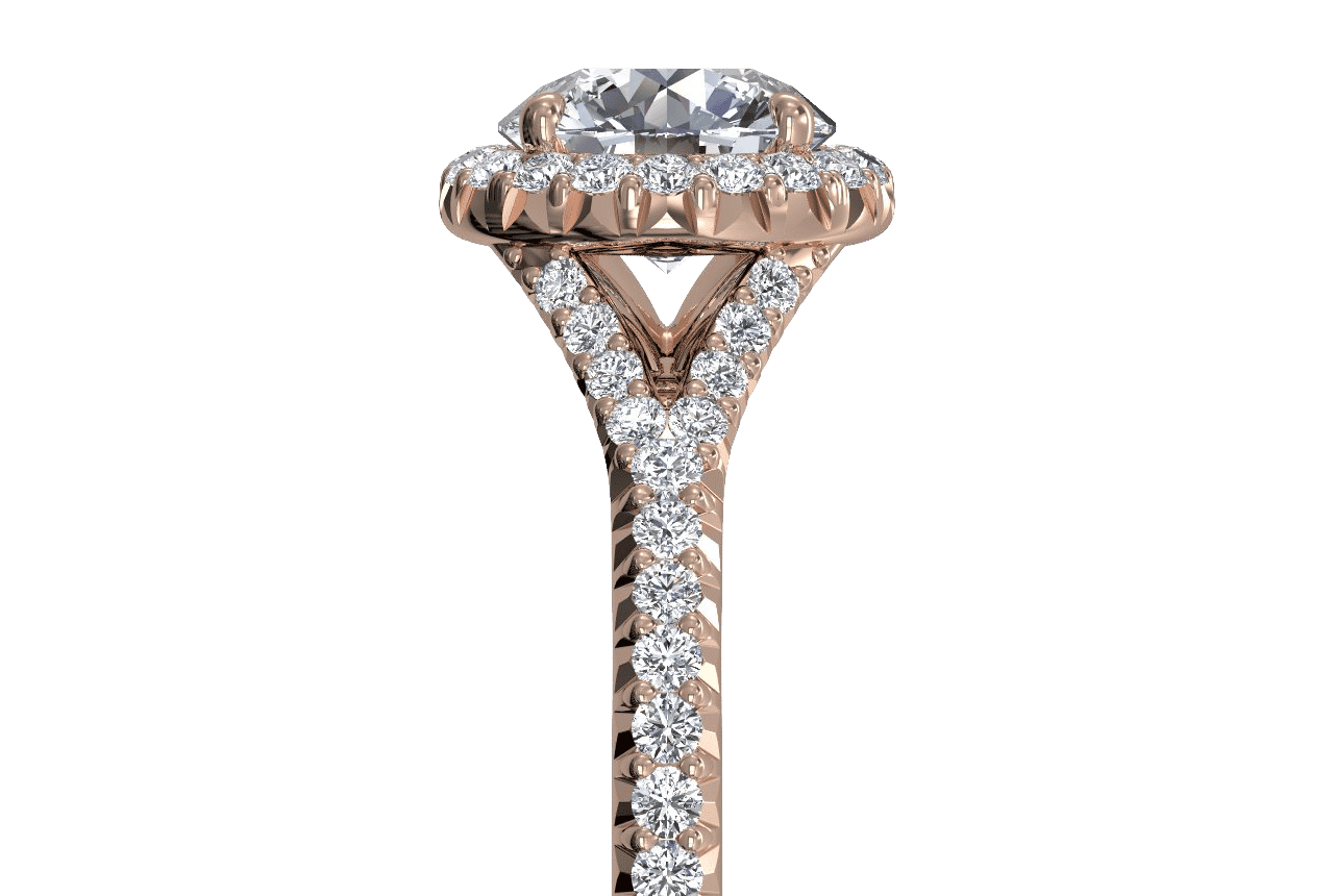 18kt rose gold/round/side