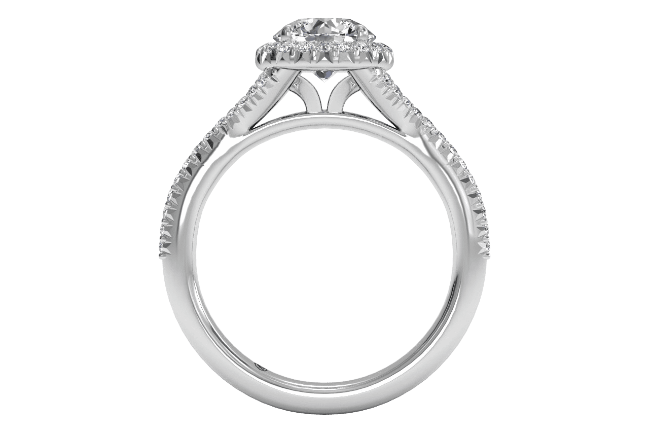 14kt white gold/18kt white gold/platinum/round/front
