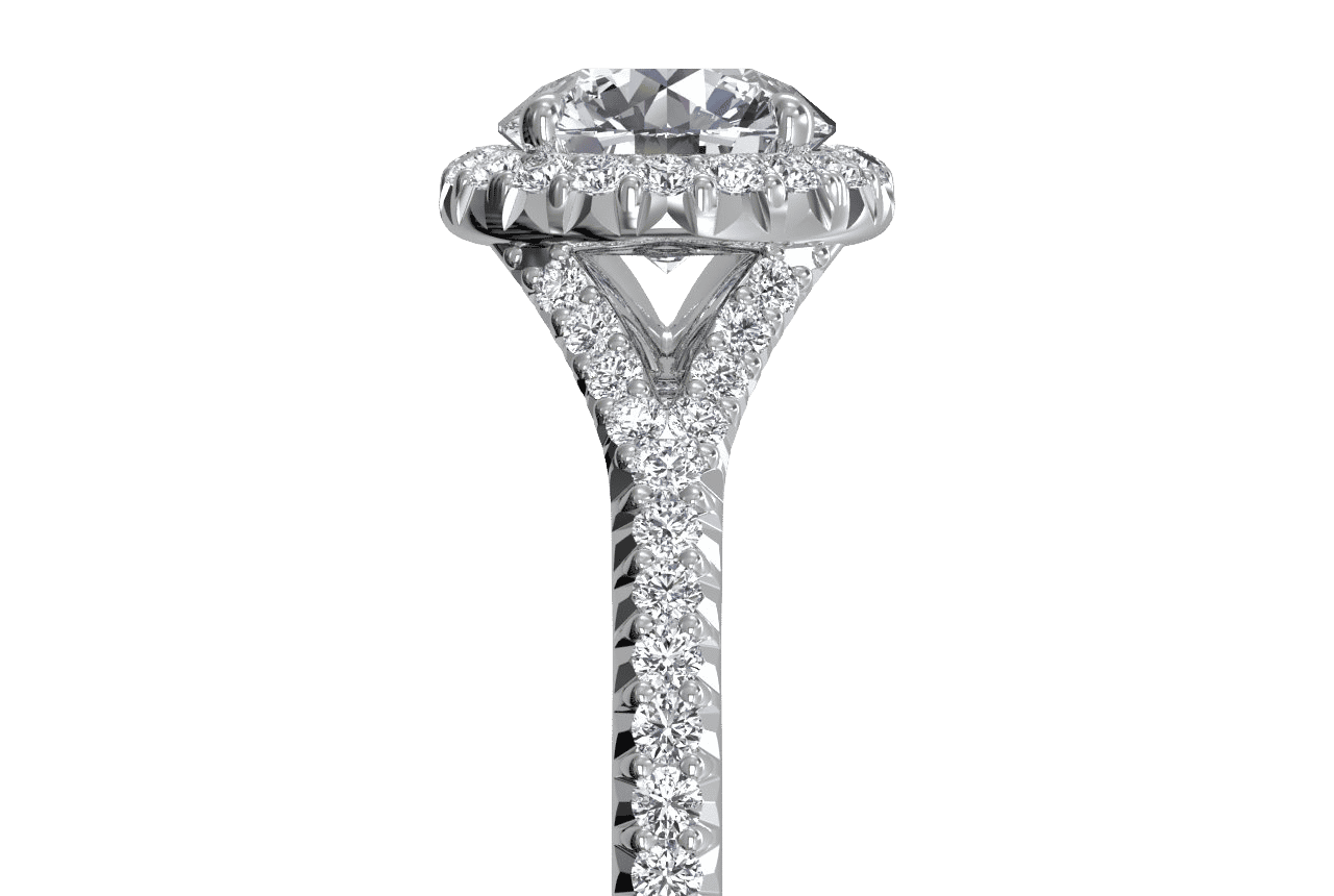 14kt white gold/18kt white gold/platinum/round/side