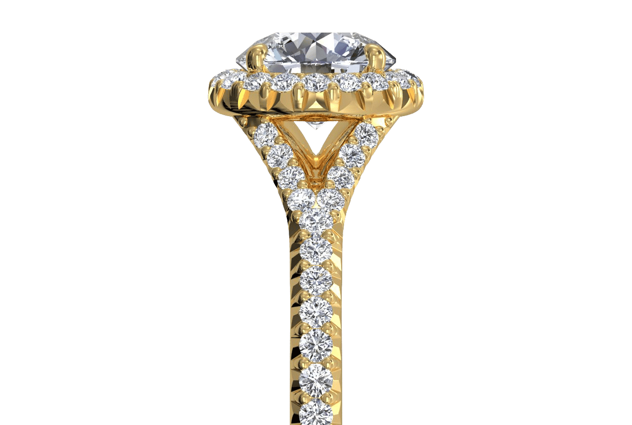 18kt yellow gold/round/side