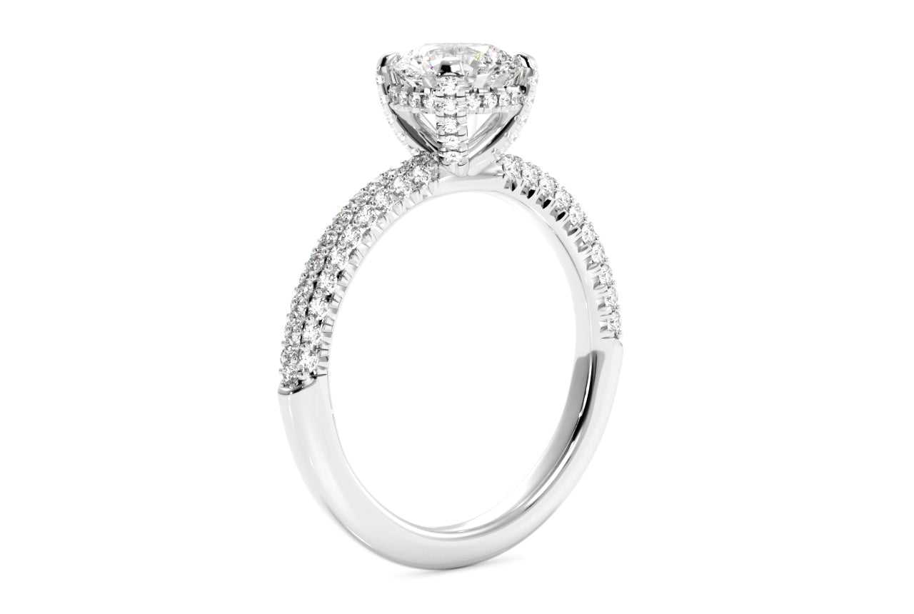 14kt white gold/18kt white gold/platinum/round/side