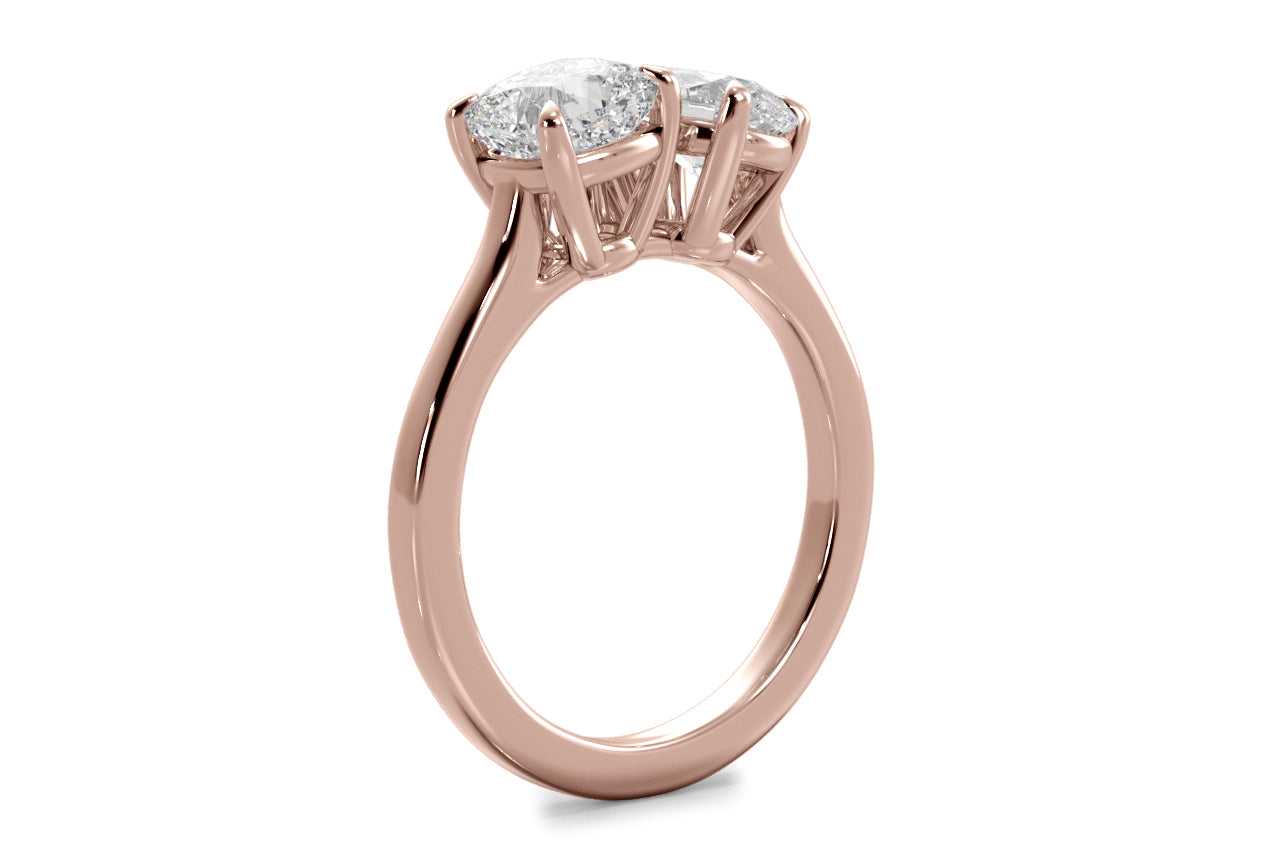 18kt rose gold/pear/0.50 ctw/0.75 ctw/1.00 ctw/side