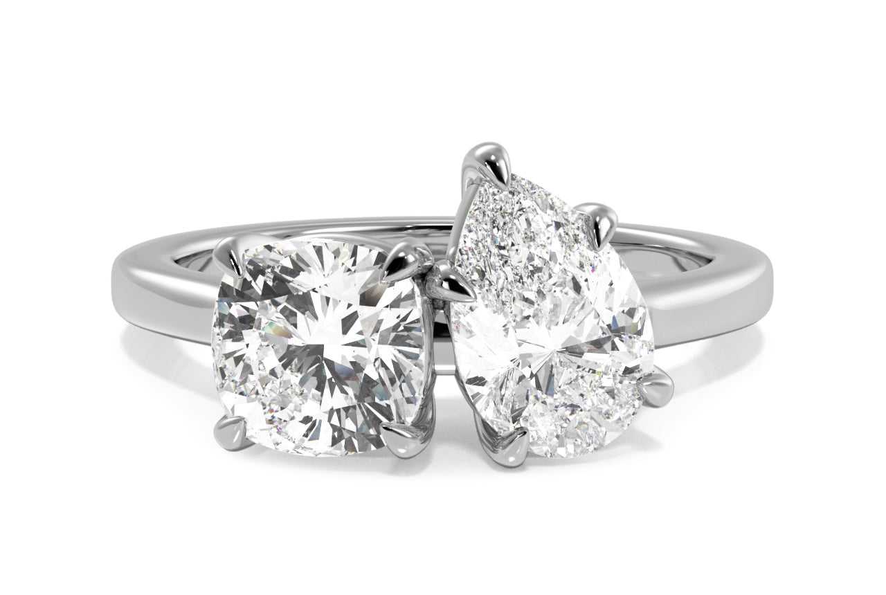 14kt white gold/18kt white gold/platinum/pear/0.50 ctw/0.75 ctw/1.00 ctw/top