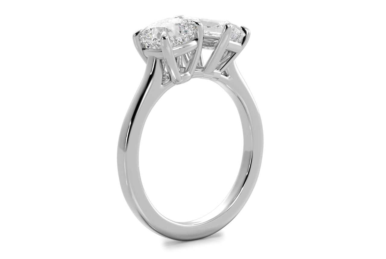 14kt white gold/18kt white gold/platinum/radiant/0.50 ctw/0.75 ctw/1.00 ctw/side