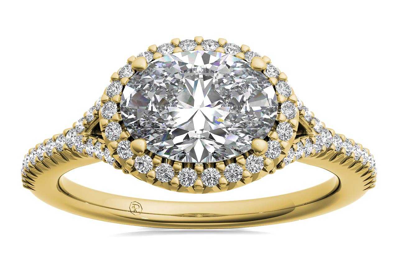 18kt yellow gold/oval/front