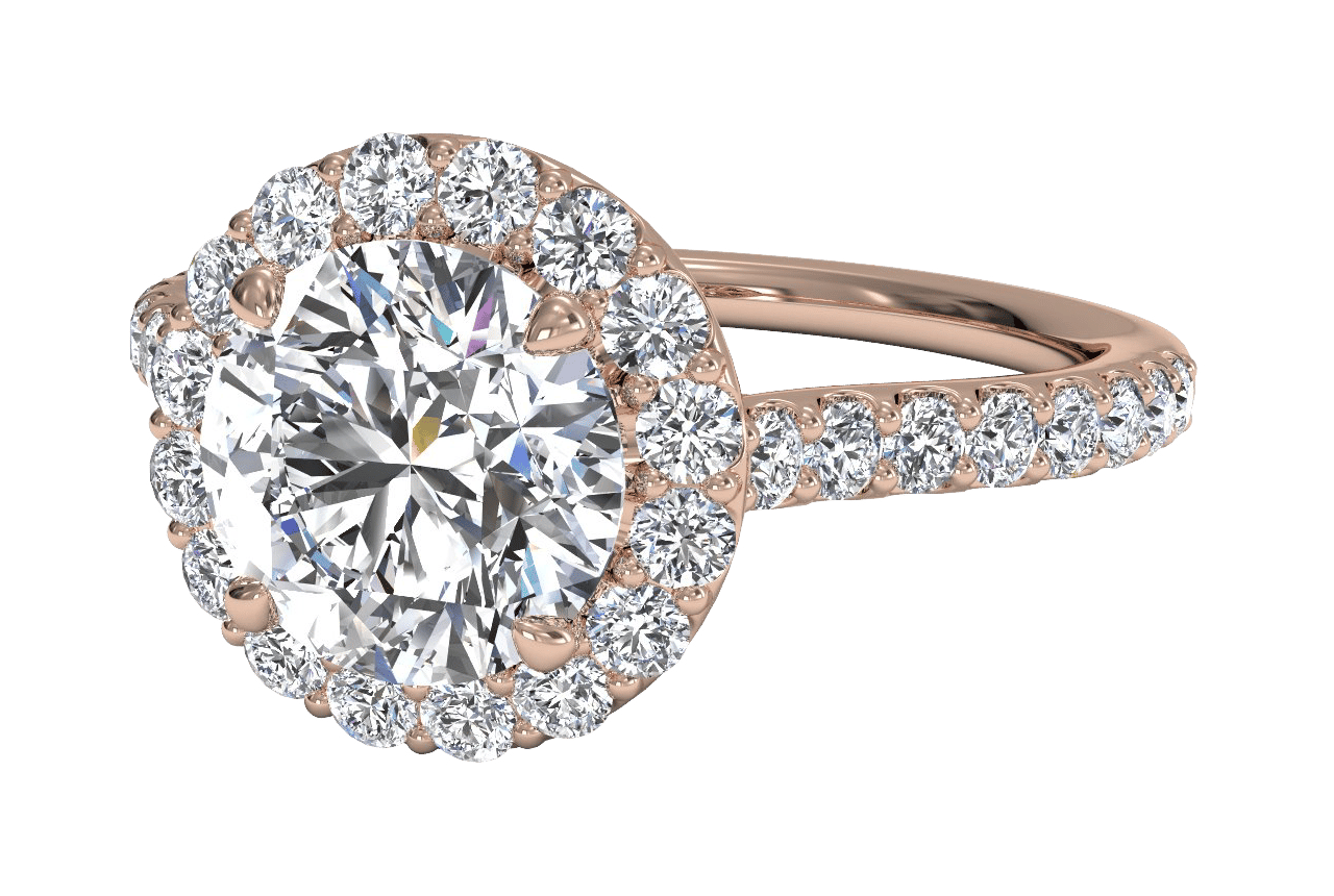 18kt Rose Gold / Round / Perspective