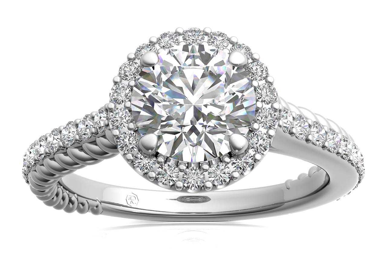 14kt white gold/18kt white gold/platinum/round/front