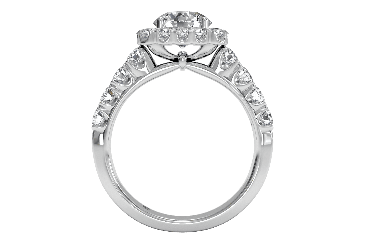 14kt white gold/round/front