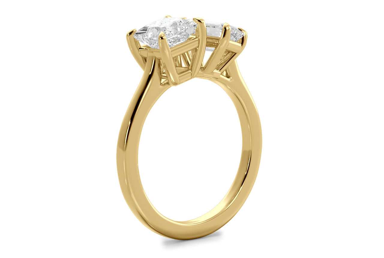 18kt yellow gold/emerald/0.50 ctw/0.75 ctw/1.00 ctw/side