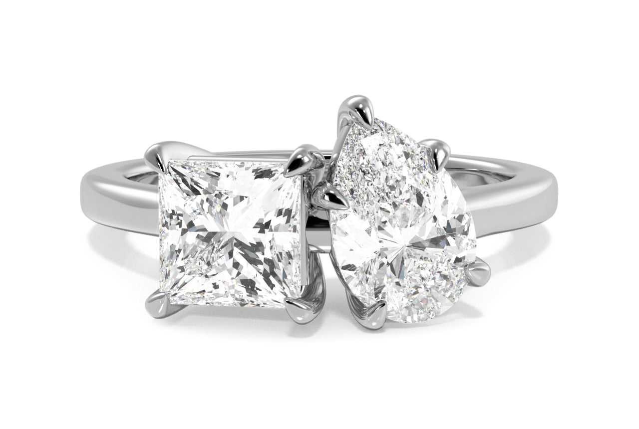 14kt white gold/18kt white gold/platinum/pear/0.50 ctw/0.75 ctw/1.00 ctw/top