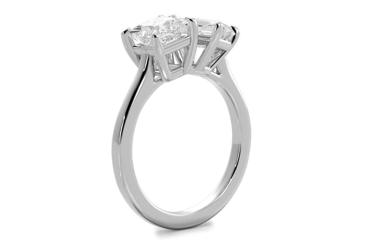 14kt white gold/18kt white gold/platinum/radiant/0.50 ctw/0.75 ctw/1.00 ctw/side