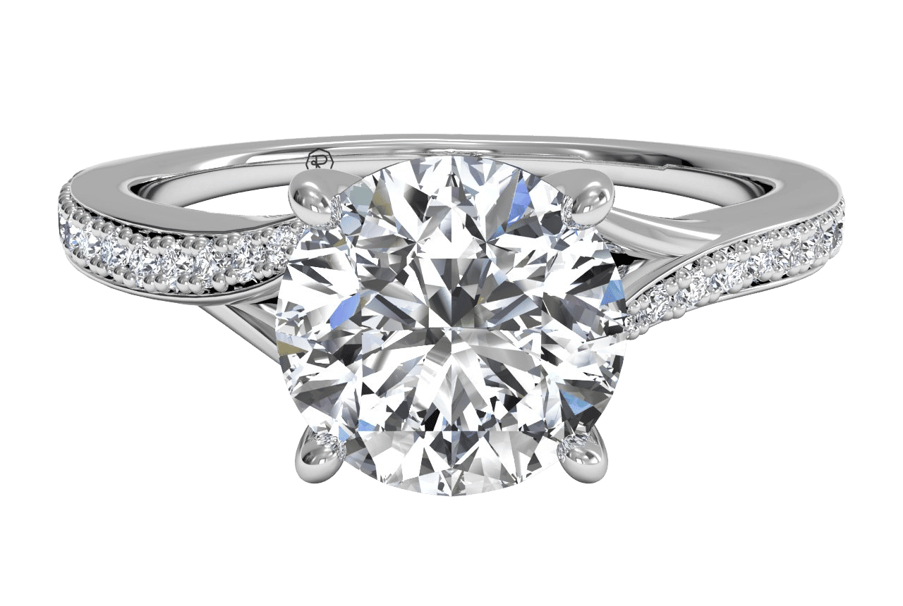 14kt White Gold/round/top sku 1CUZ2490